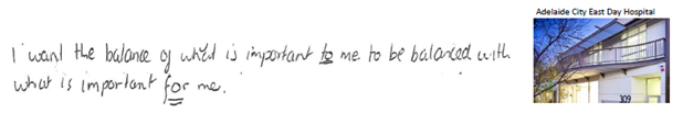 I want what is important to me to be balanced with what is important for me