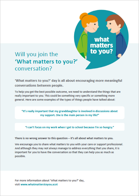 What matters to you? public leaflet